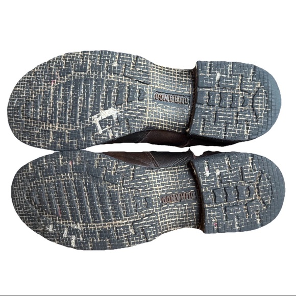 Durango Brown Leather 7 Womens Tall Riding Boots Buckle Distressed Biker - Picture 8 of 11